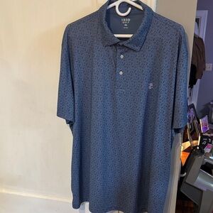 Izod Men's Patterned Navy Golf Polo Shirt